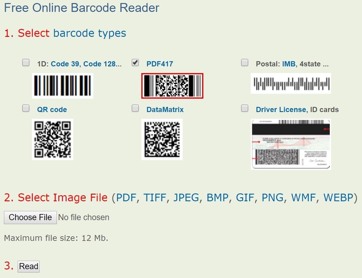 driver license barcode data generator